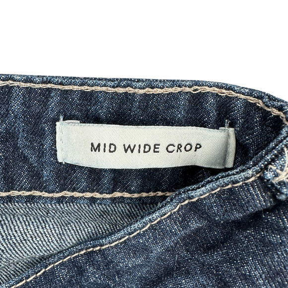 Cotton On Button Fly Highwaisted Denim Wide Leg Mid Wide Crop Jeans‎ Size 2 - Picture 6 of 9